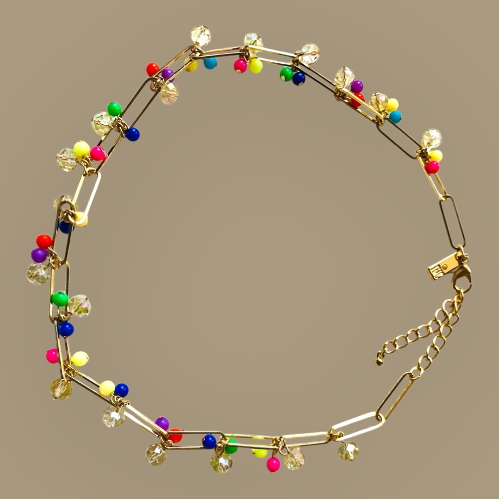 INC International Concepts Geometric Multicolor Beaded Necklace - Picture 2 of 3